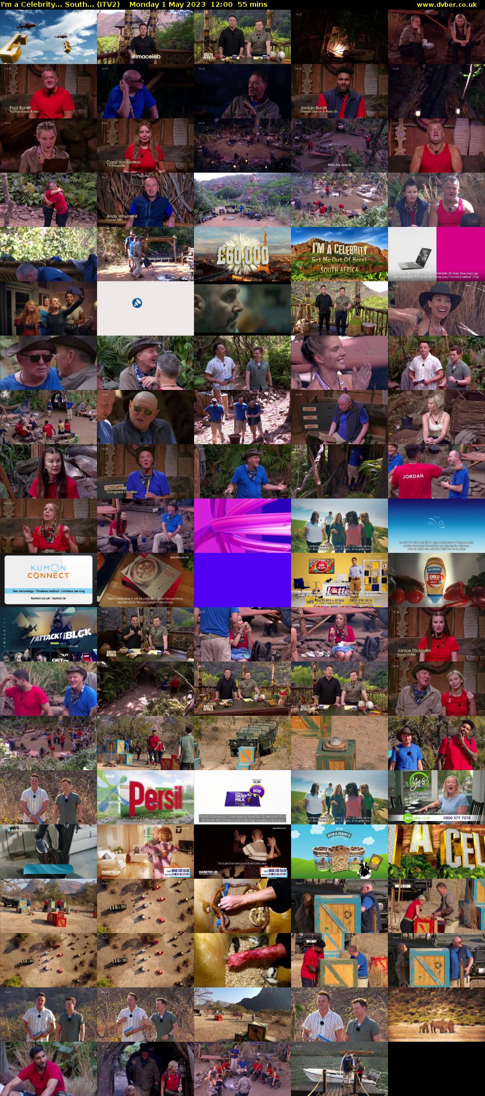 I'm a Celebrity... South... (ITV2) Monday 1 May 2023 12:00 - 12:55