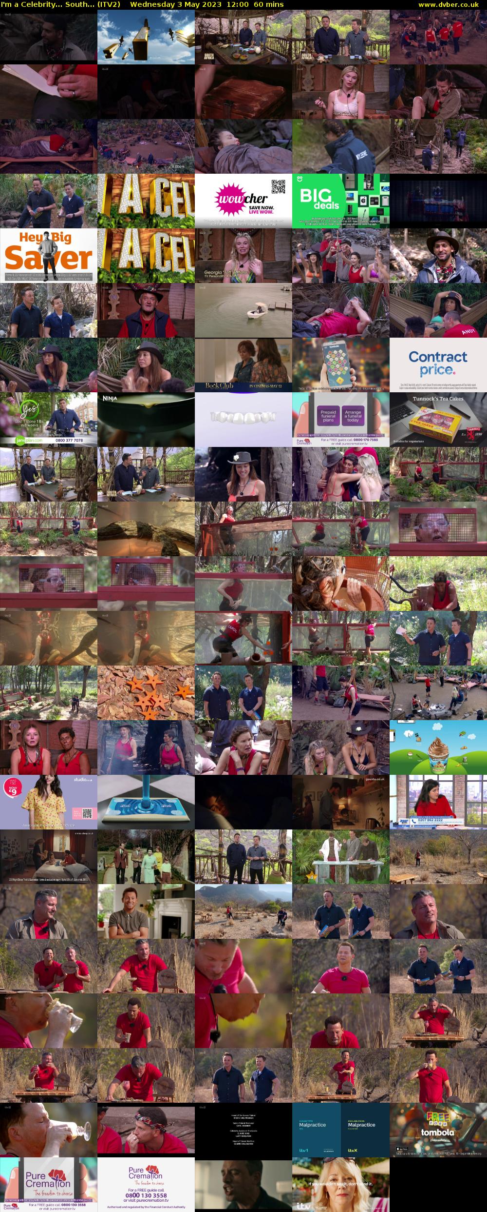 I'm a Celebrity... South... (ITV2) Wednesday 3 May 2023 12:00 - 13:00