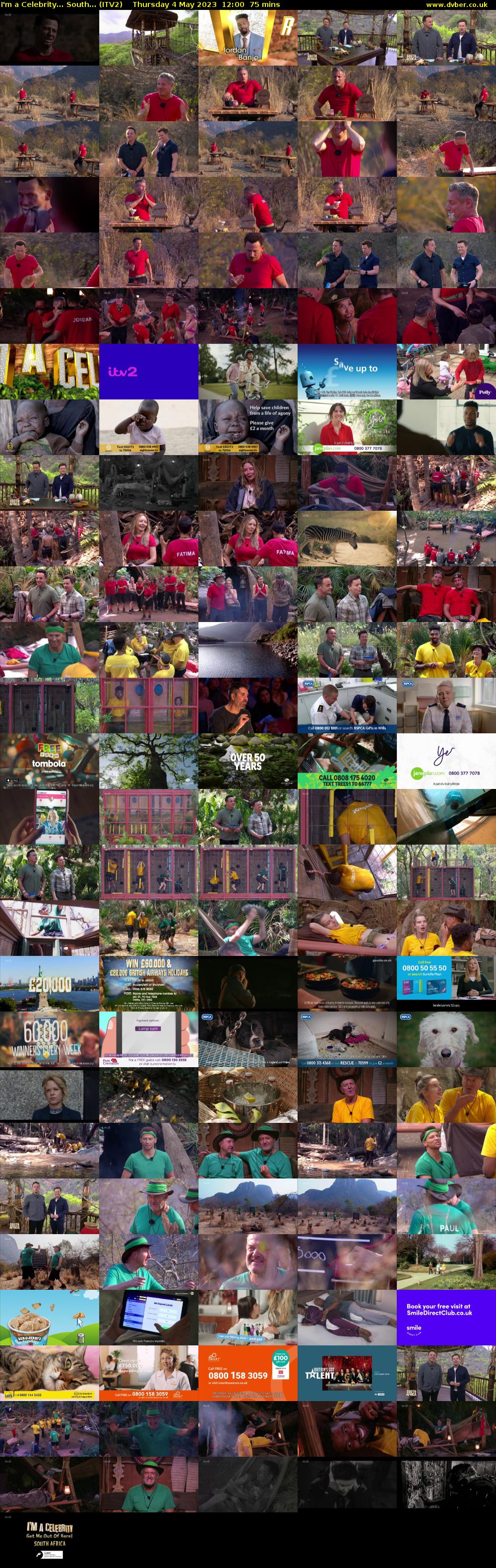 I'm a Celebrity... South... (ITV2) Thursday 4 May 2023 12:00 - 13:15