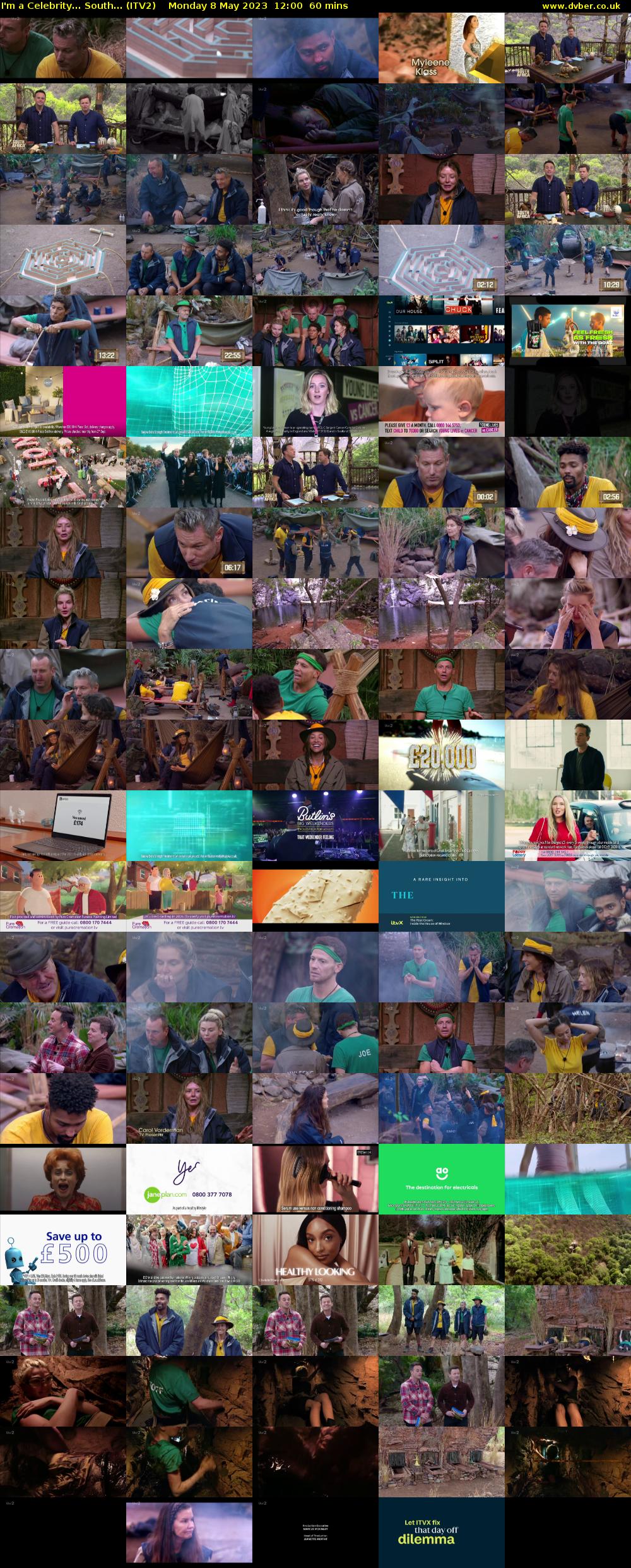 I'm a Celebrity... South... (ITV2) Monday 8 May 2023 12:00 - 13:00