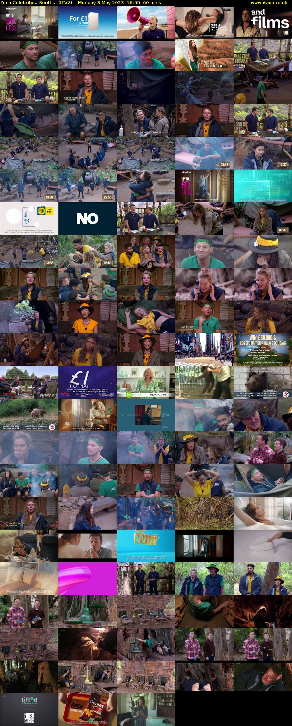 I'm a Celebrity... South... (ITV2) Monday 8 May 2023 16:55 - 17:55