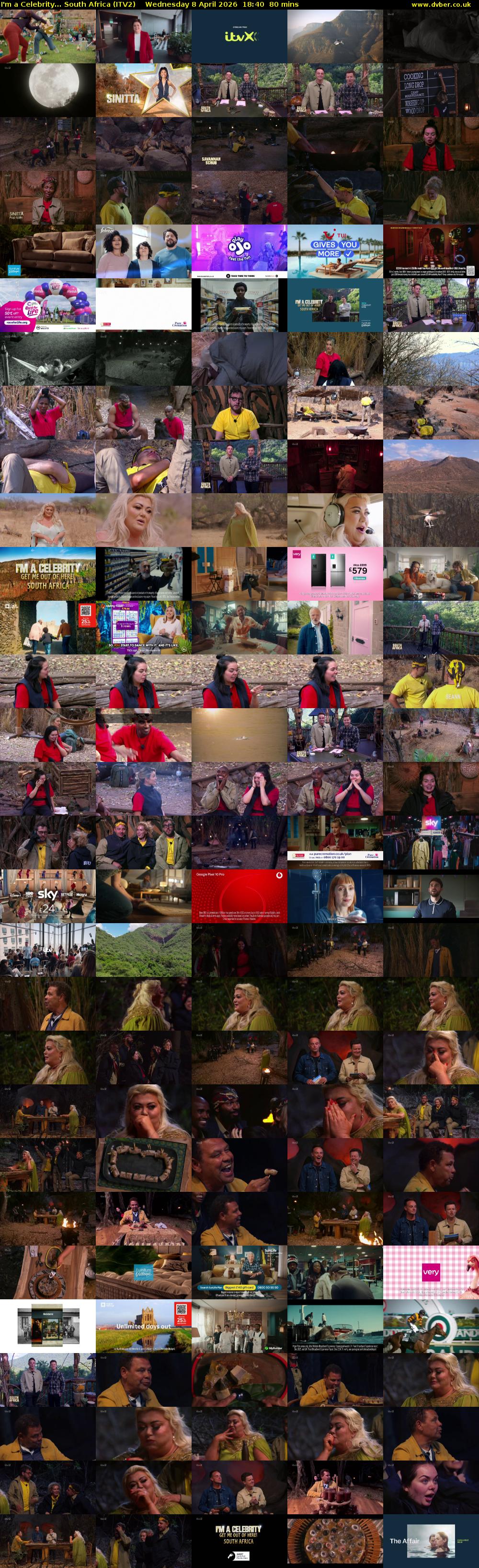 I'm a Celebrity... South Africa (ITV2) Wednesday 8 April 2026 18:40 - 20:00