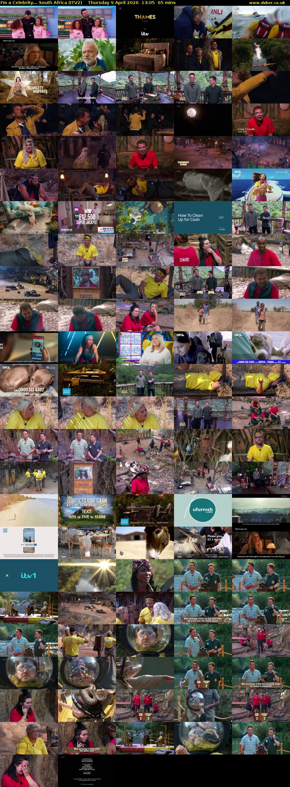 I'm a Celebrity... South Africa (ITV2) Thursday 9 April 2026 13:05 - 14:10