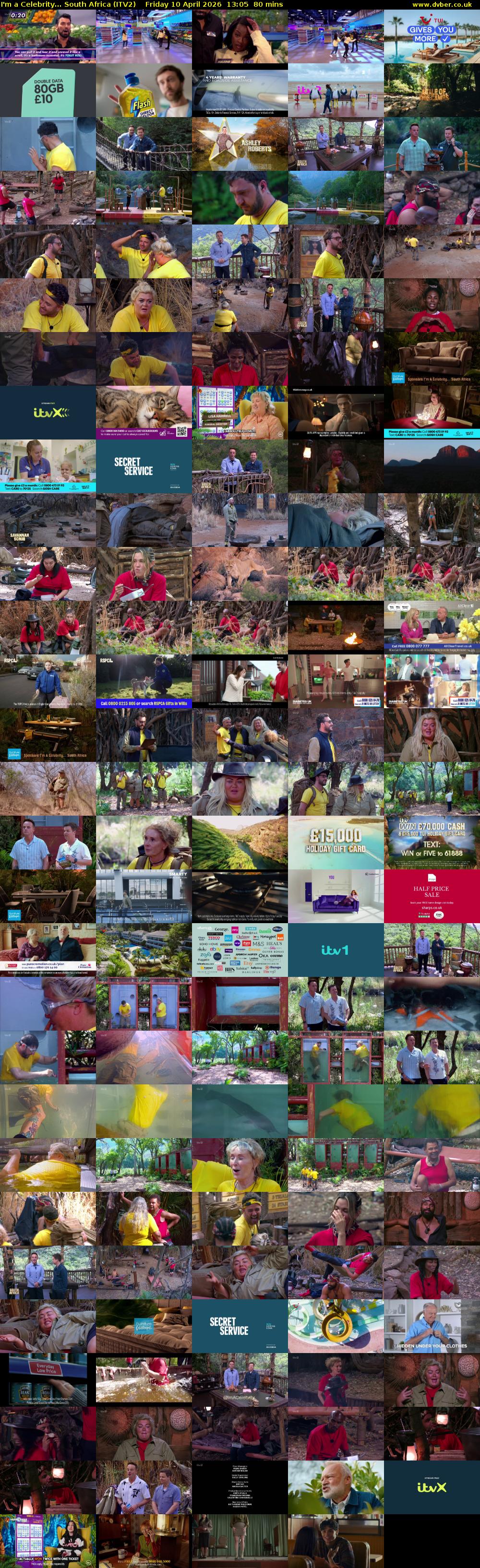 I'm a Celebrity... South Africa (ITV2) Friday 10 April 2026 13:05 - 14:25
