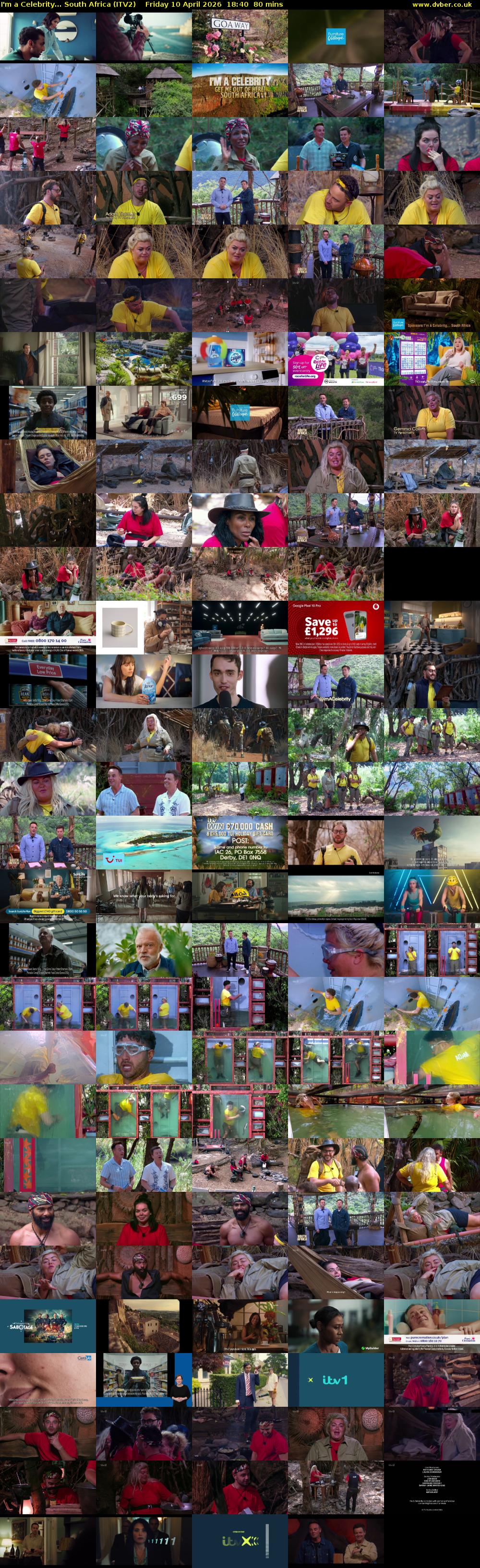 I'm a Celebrity... South Africa (ITV2) Friday 10 April 2026 18:40 - 20:00