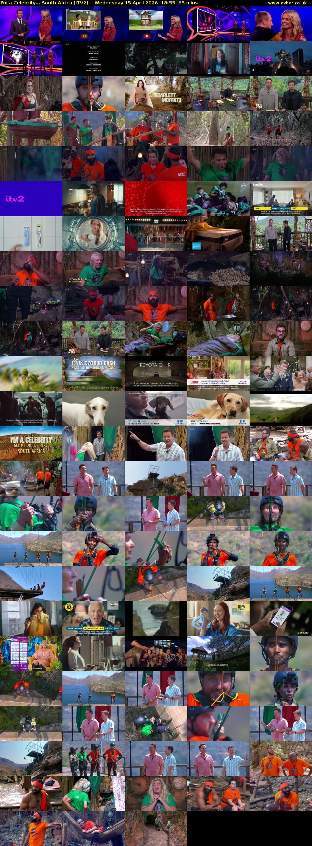 I'm a Celebrity... South Africa (ITV2) Wednesday 15 April 2026 18:55 - 20:00