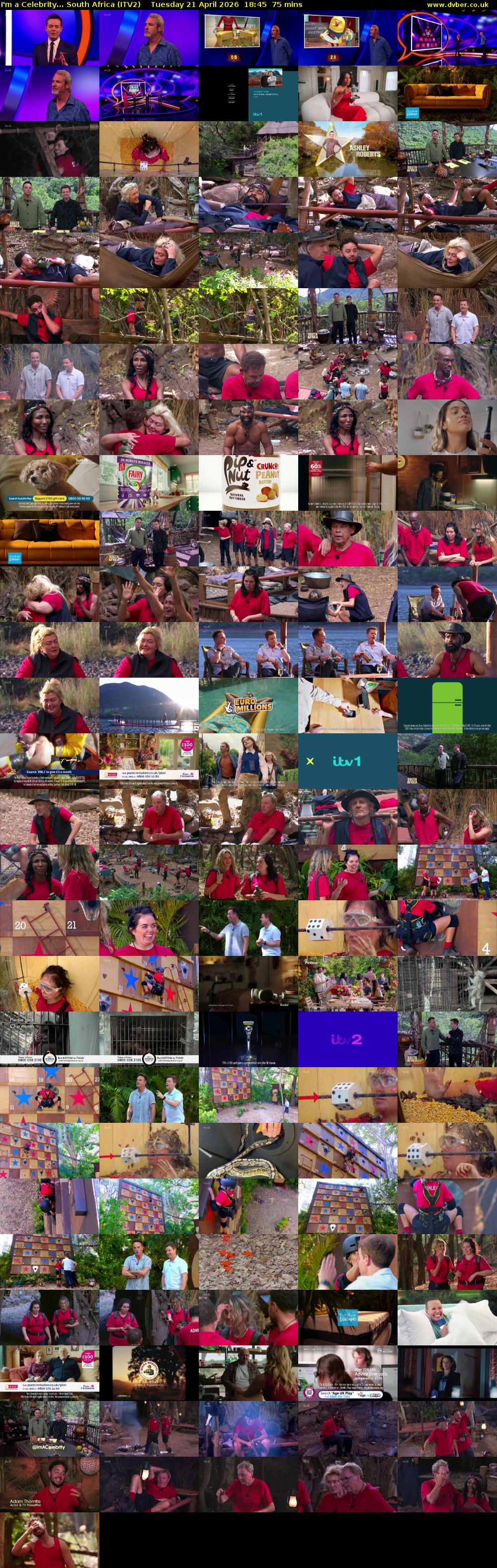 I'm a Celebrity... South Africa (ITV2) Tuesday 21 April 2026 18:45 - 20:00