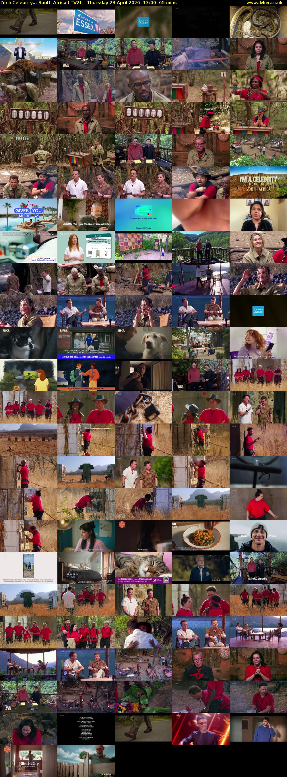 I'm a Celebrity... South Africa (ITV2) Thursday 23 April 2026 13:00 - 14:05