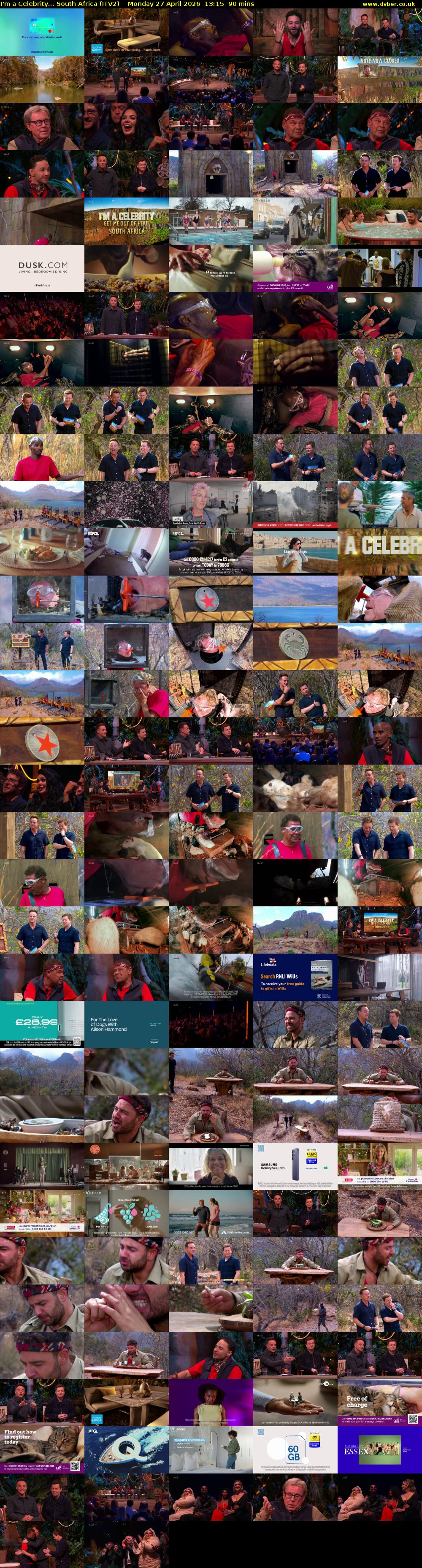 I'm a Celebrity... South Africa (ITV2) Monday 27 April 2026 13:15 - 14:45