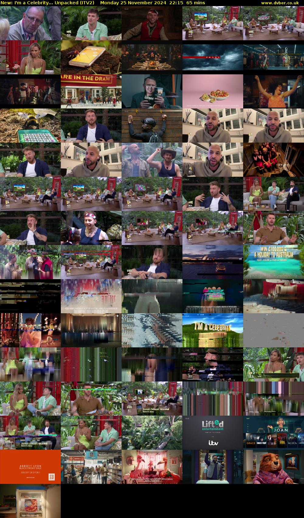 I'm a Celebrity... Unpacked (ITV2) Monday 25 November 2024 22:15 - 23:20