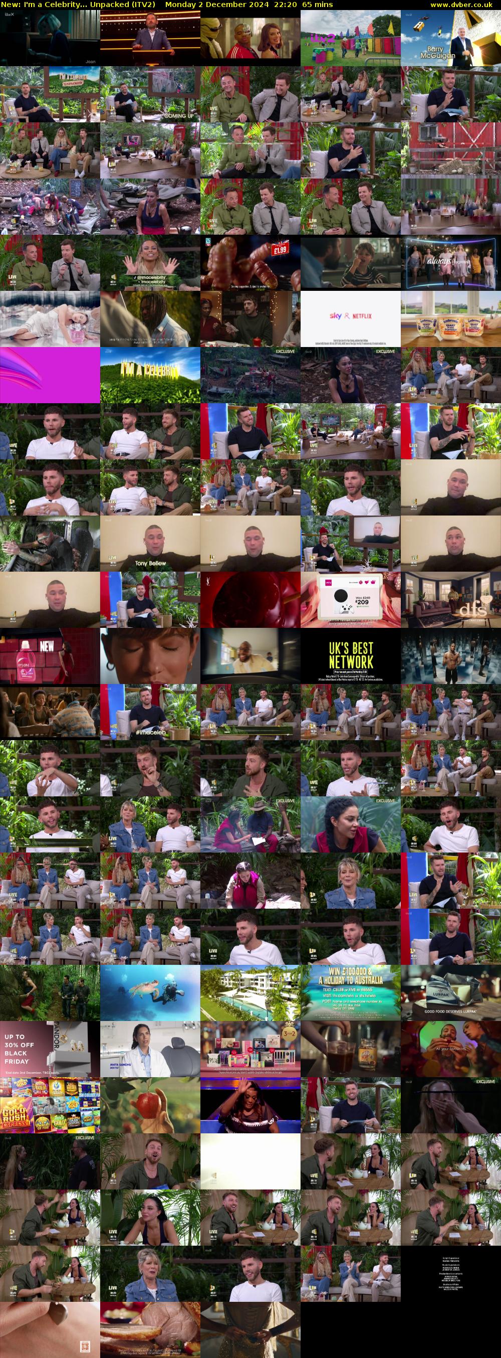 I'm a Celebrity... Unpacked (ITV2) Monday 2 December 2024 22:20 - 23:25
