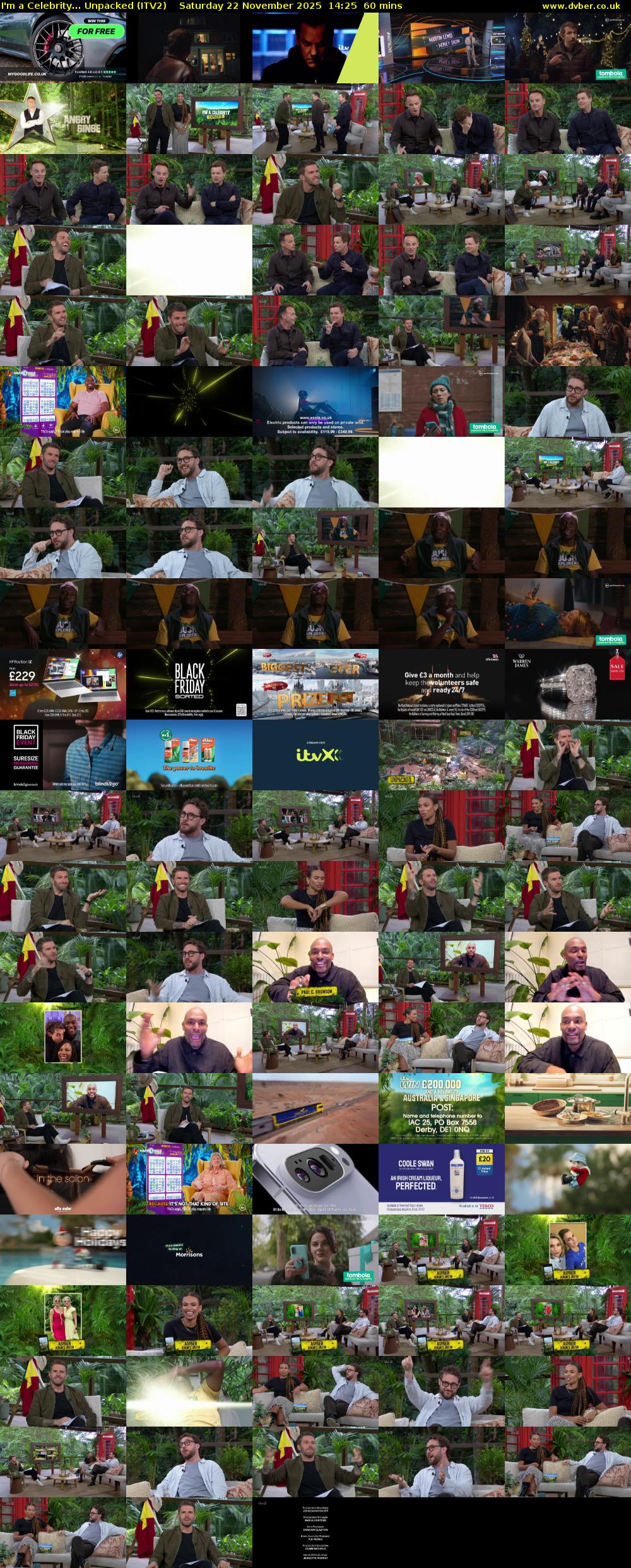 I'm a Celebrity... Unpacked (ITV2) Saturday 22 November 2025 14:25 - 15:25