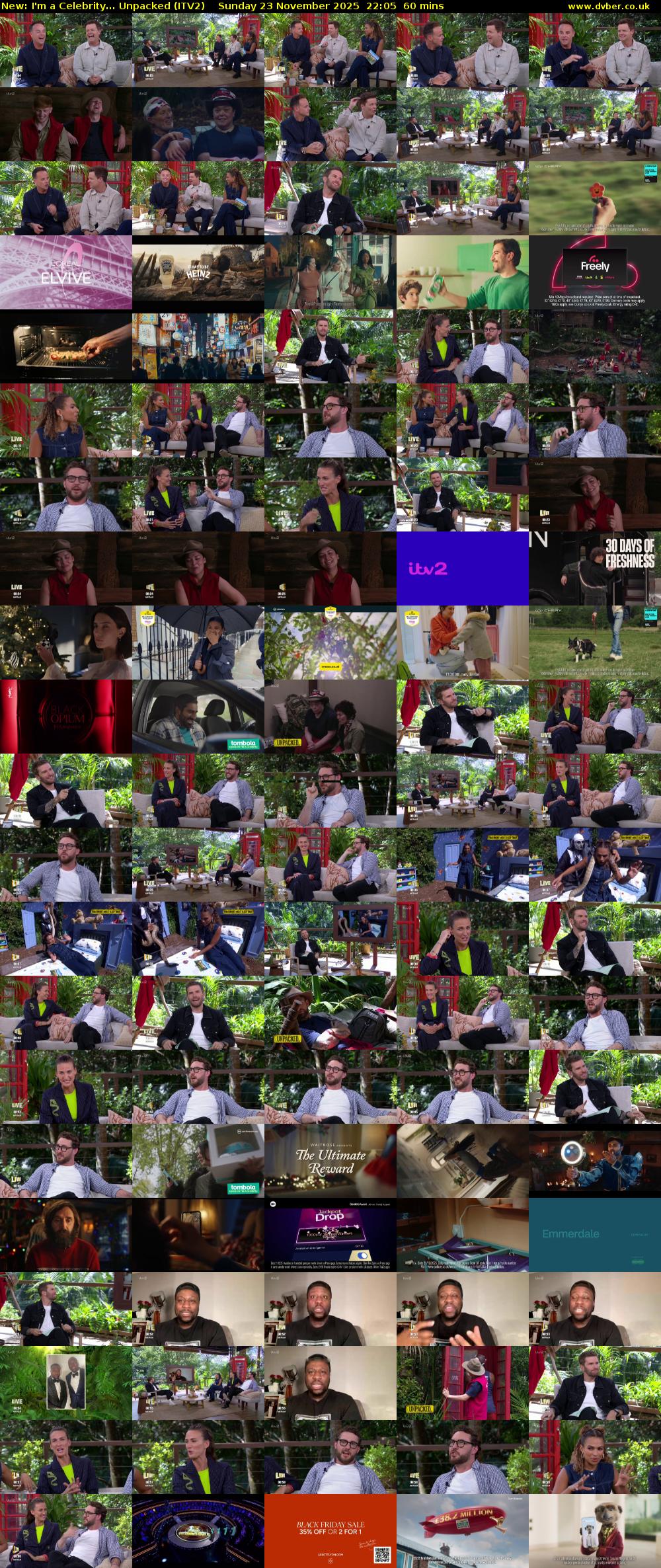 I'm a Celebrity... Unpacked (ITV2) Sunday 23 November 2025 22:05 - 23:05