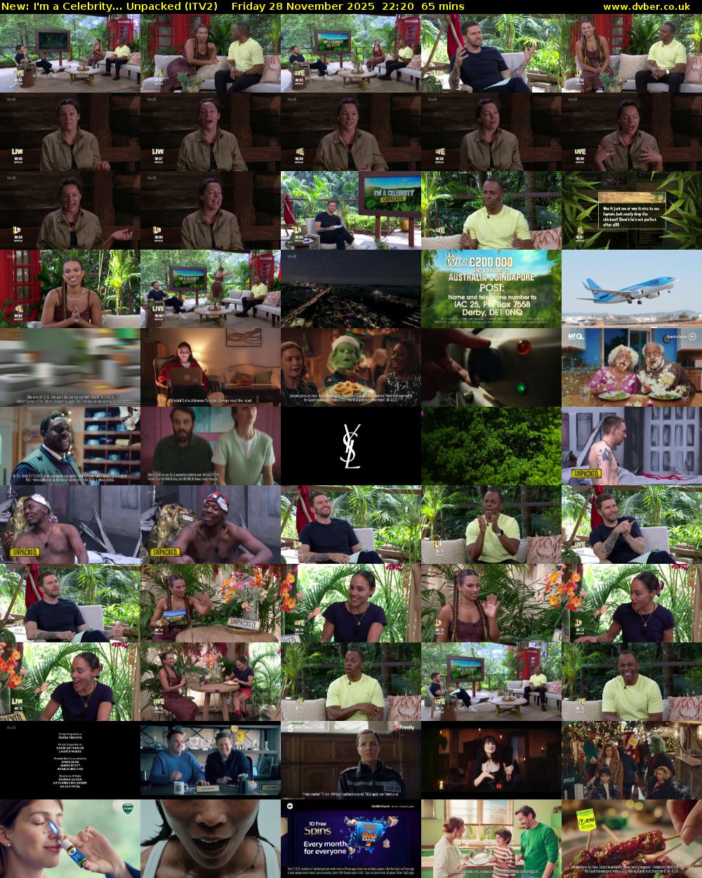 I'm a Celebrity... Unpacked (ITV2) Friday 28 November 2025 22:20 - 23:25