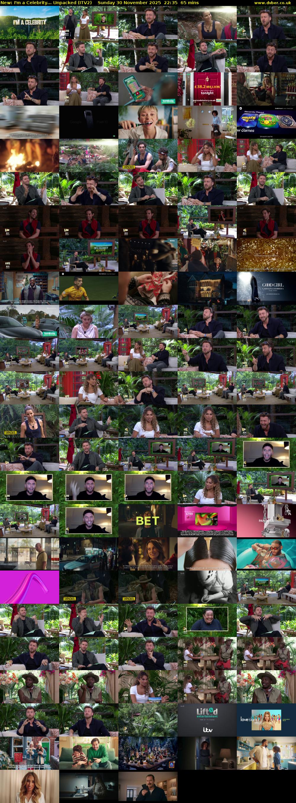 I'm a Celebrity... Unpacked (ITV2) Sunday 30 November 2025 22:35 - 23:40