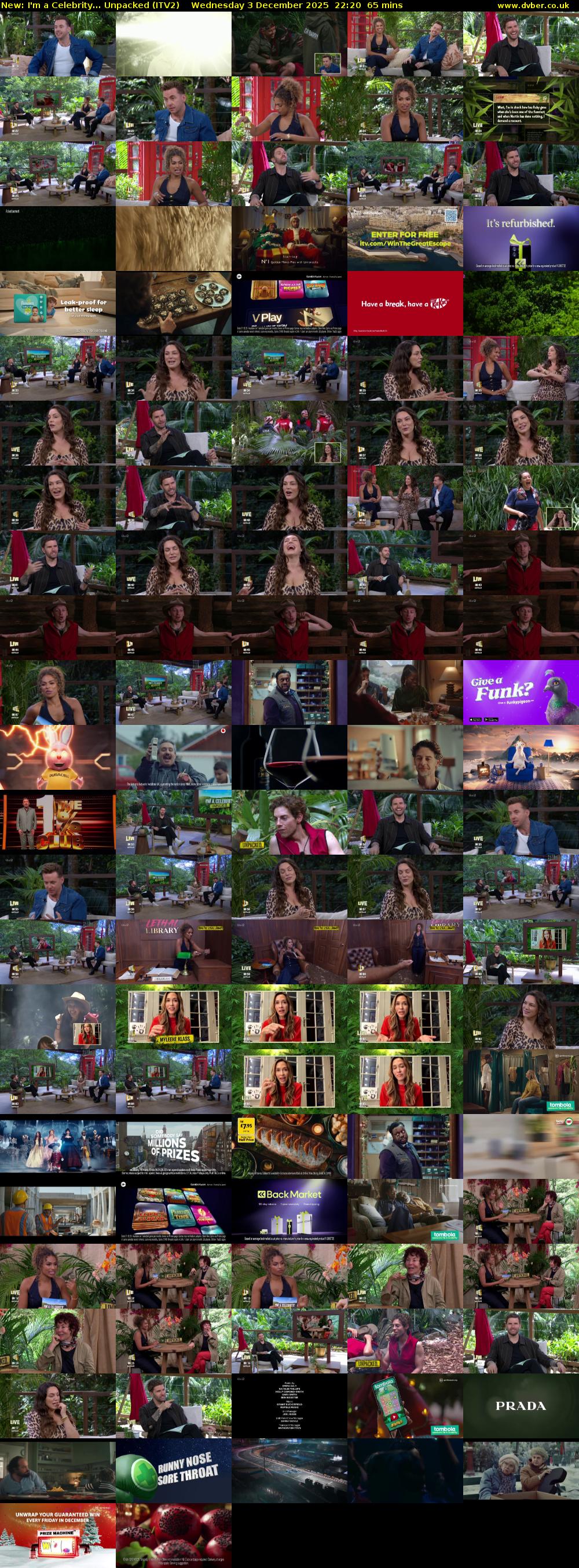 I'm a Celebrity... Unpacked (ITV2) Wednesday 3 December 2025 22:20 - 23:25