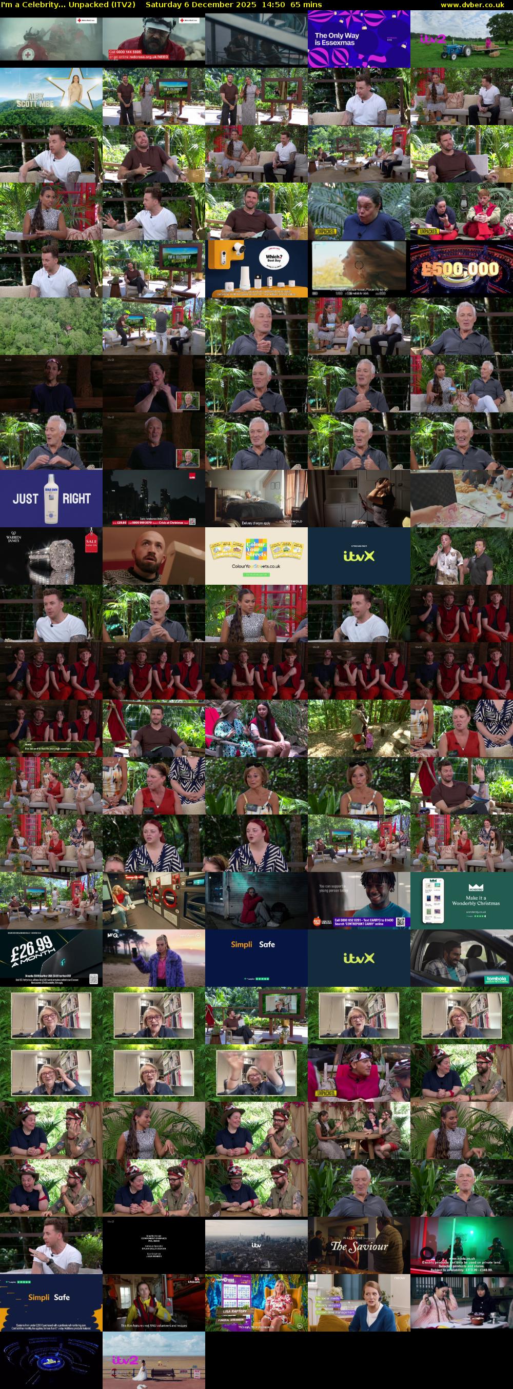 I'm a Celebrity... Unpacked (ITV2) Saturday 6 December 2025 14:50 - 15:55