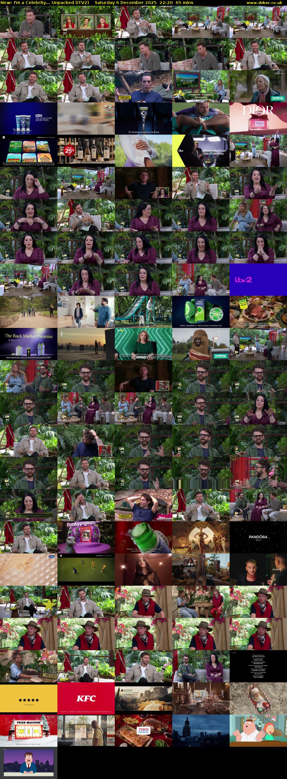 I'm a Celebrity... Unpacked (ITV2) Saturday 6 December 2025 22:20 - 23:25