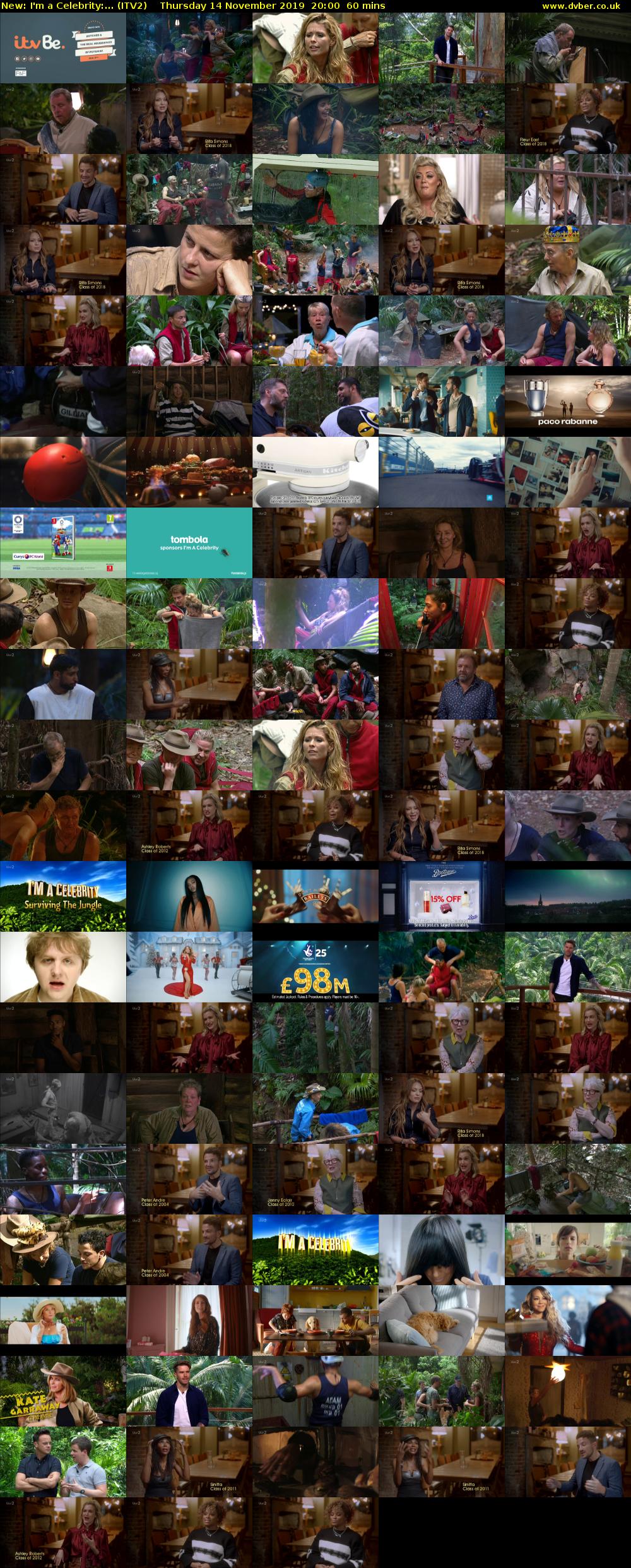 I'm a Celebrity:... (ITV2) Thursday 14 November 2019 20:00 - 21:00