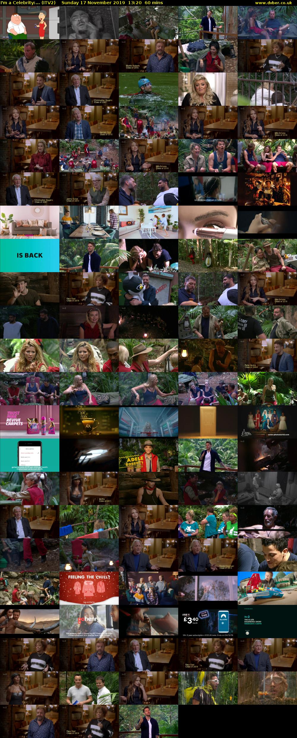 I'm a Celebrity:... (ITV2) Sunday 17 November 2019 13:20 - 14:20