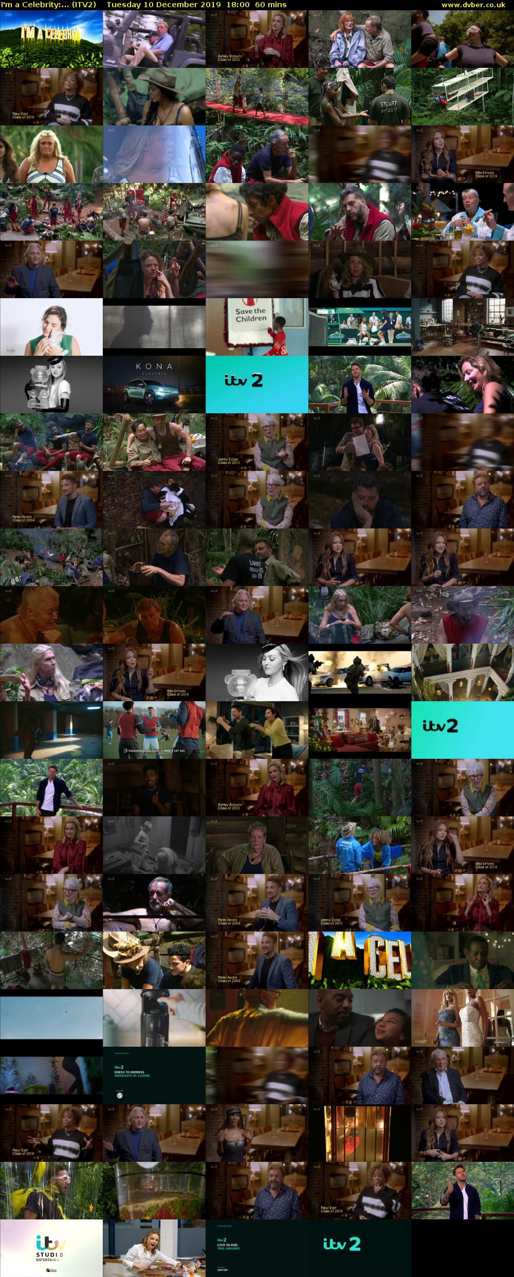 I'm a Celebrity:... (ITV2) Tuesday 10 December 2019 18:00 - 19:00