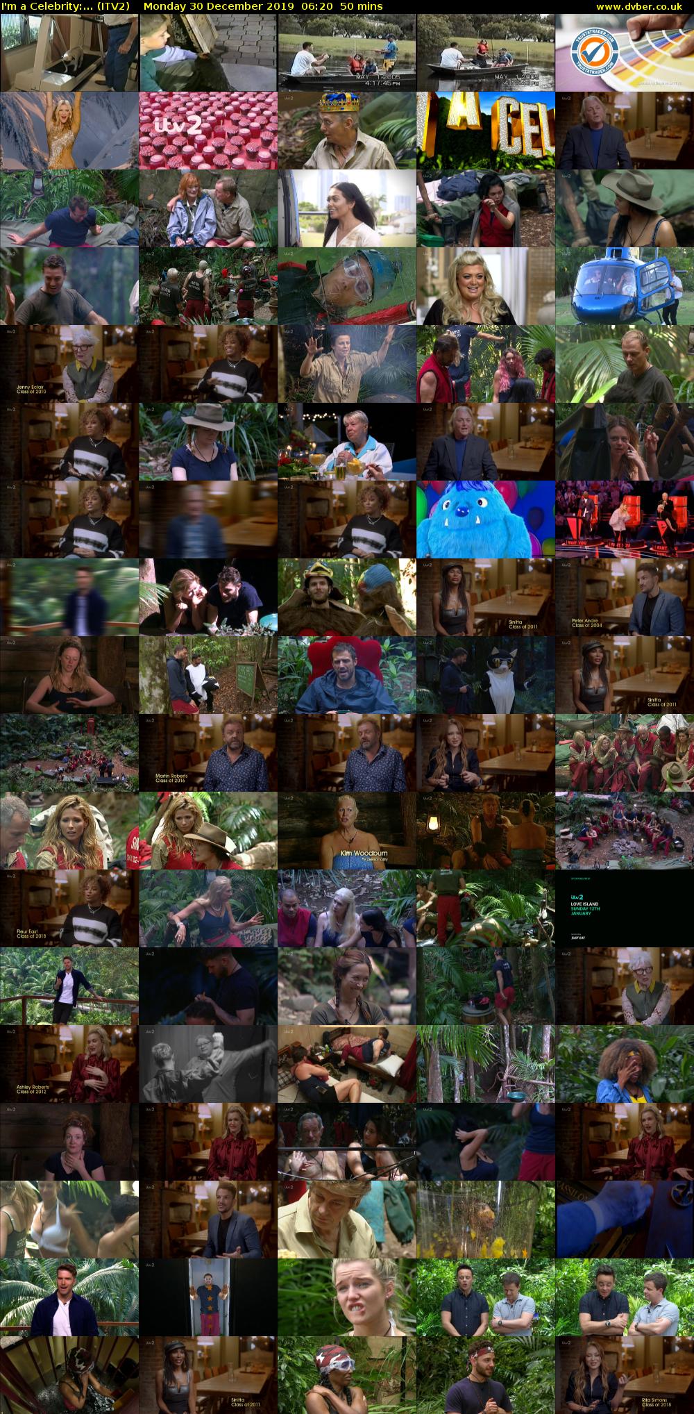 I'm a Celebrity:... (ITV2) Monday 30 December 2019 06:20 - 07:10