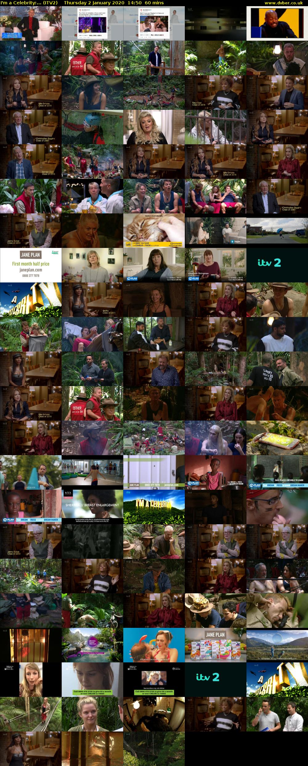I'm a Celebrity:... (ITV2) Thursday 2 January 2020 14:50 - 15:50