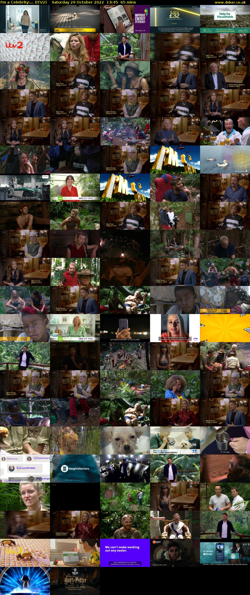 I'm a Celebrity:... (ITV2) Saturday 29 October 2022 13:45 - 14:50