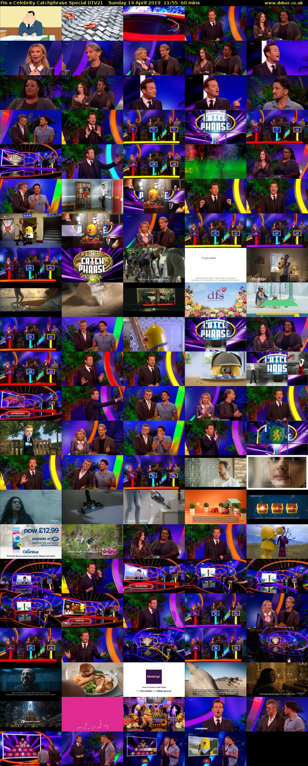 I'm a Celebrity Catchphrase Special (ITV2) Sunday 14 April 2019 11:55 - 12:55