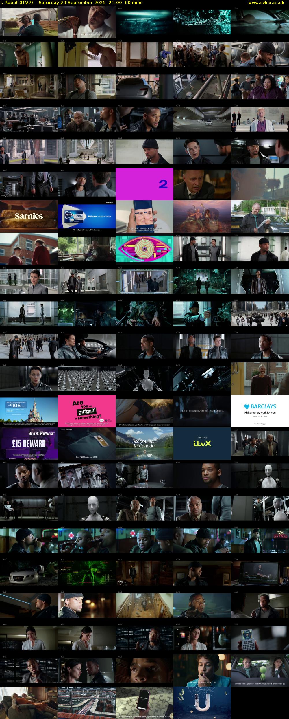 I, Robot (ITV2) Saturday 20 September 2025 21:00 - 22:00