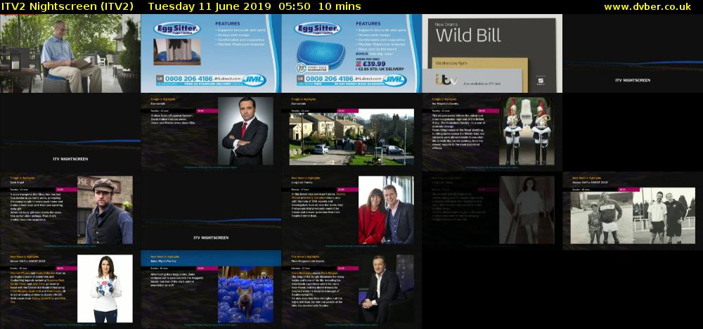 ITV2 Nightscreen (ITV2) Tuesday 11 June 2019 05:50 - 06:00