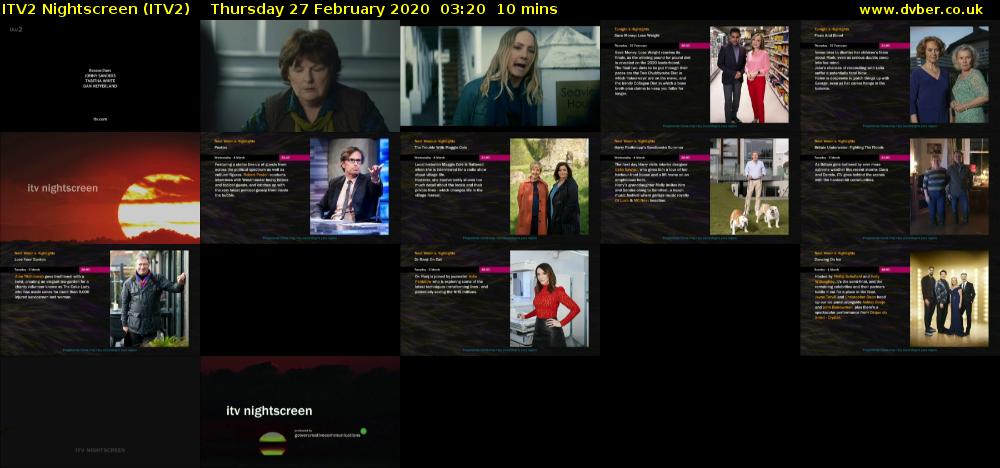 ITV2 Nightscreen (ITV2) Thursday 27 February 2020 03:20 - 03:30
