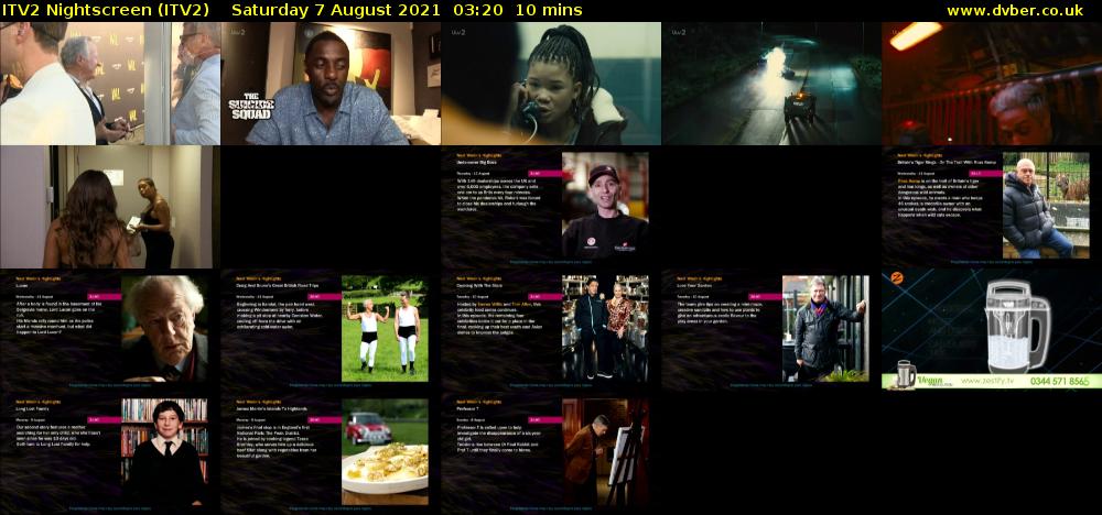 ITV2 Nightscreen (ITV2) Saturday 7 August 2021 03:20 - 03:30