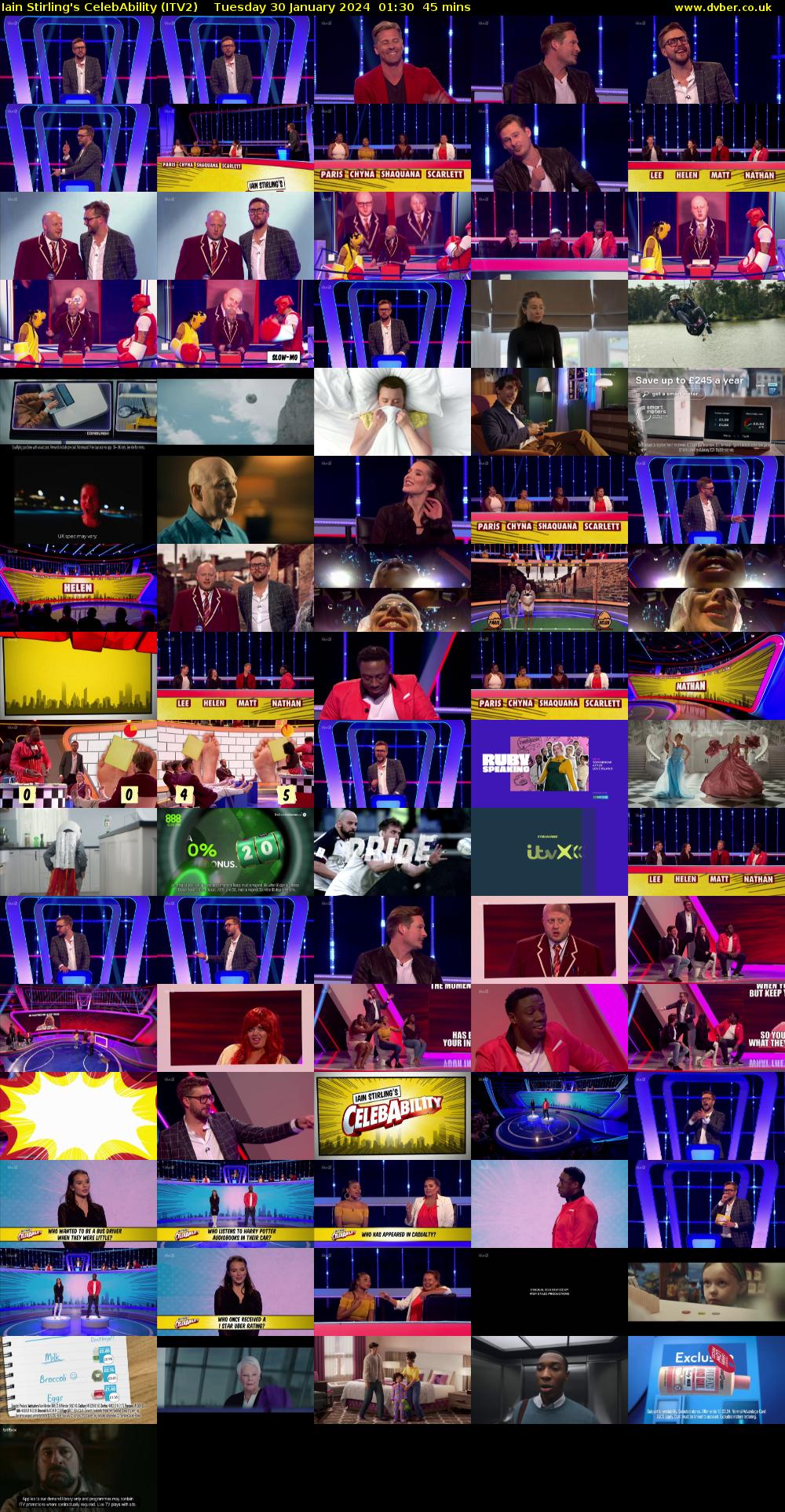 Iain Stirling's CelebAbility (ITV2) Tuesday 30 January 2024 01:30 - 02:15