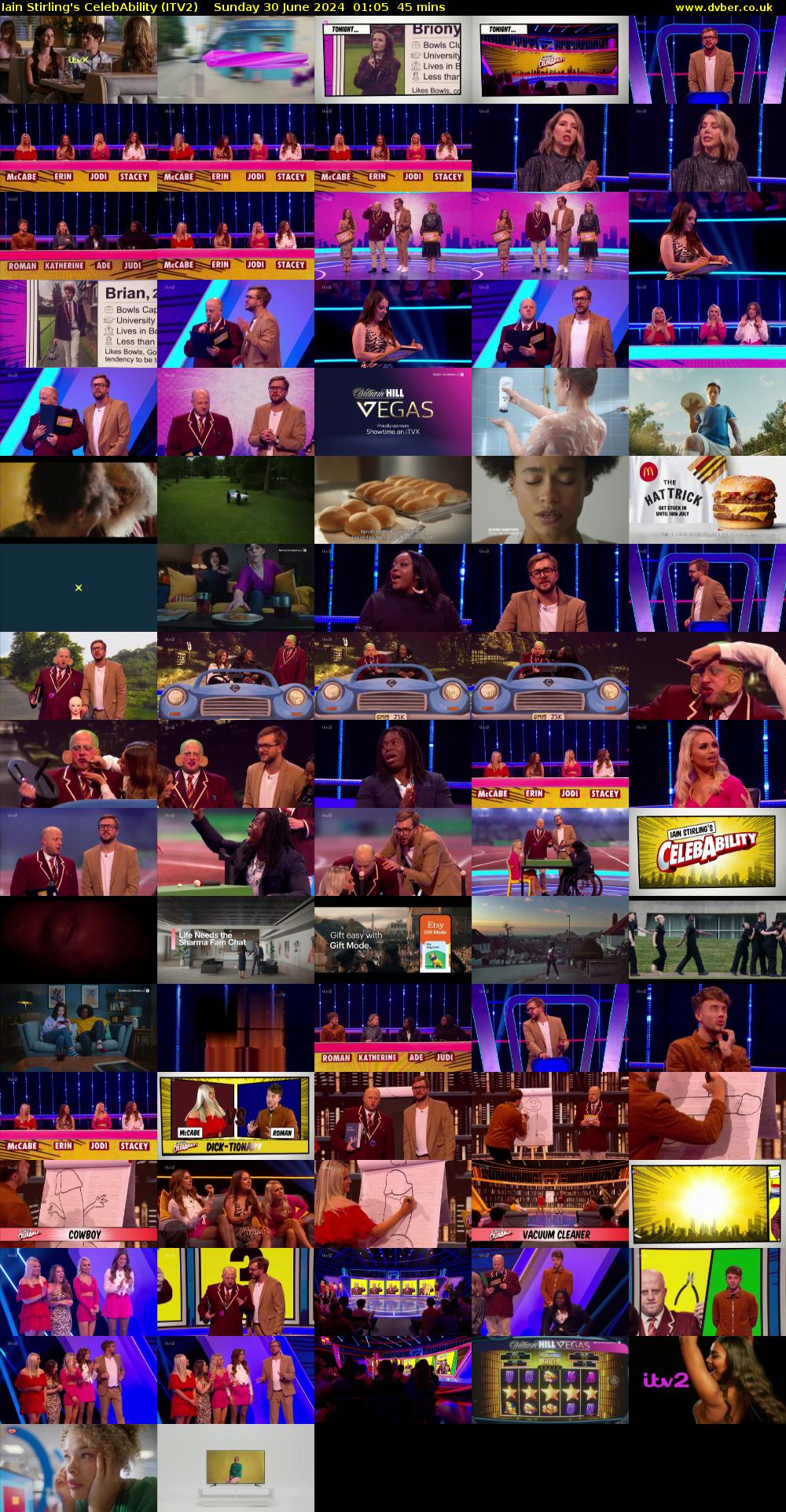 Iain Stirling's CelebAbility (ITV2) Sunday 30 June 2024 01:05 - 01:50