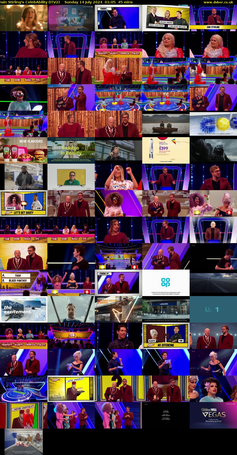 Iain Stirling's CelebAbility (ITV2) Sunday 14 July 2024 01:05 - 01:50