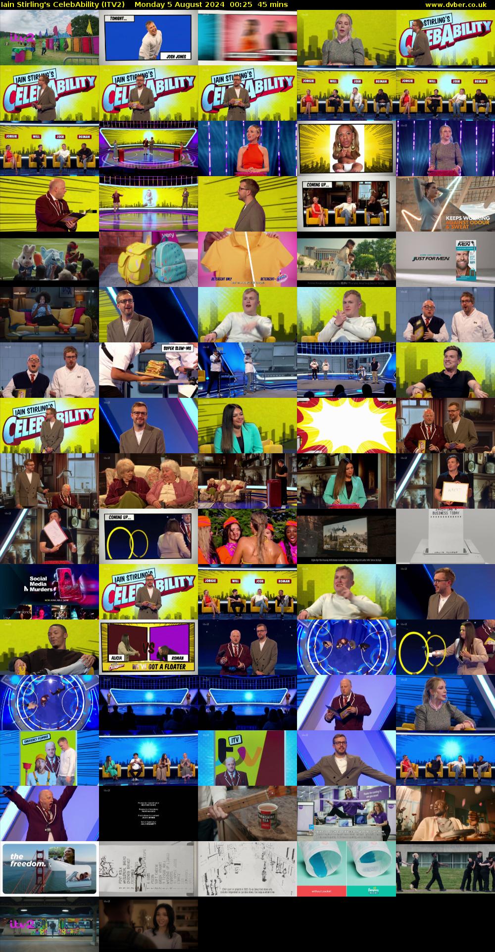Iain Stirling's CelebAbility (ITV2) Monday 5 August 2024 00:25 - 01:10