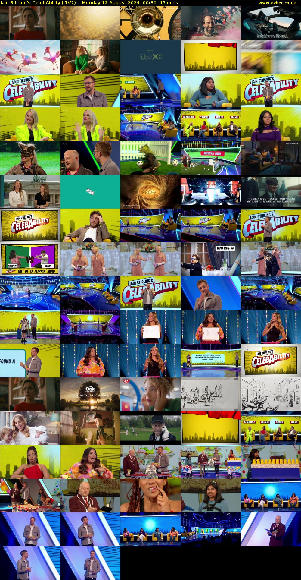 Iain Stirling's CelebAbility (ITV2) Monday 12 August 2024 00:30 - 01:15