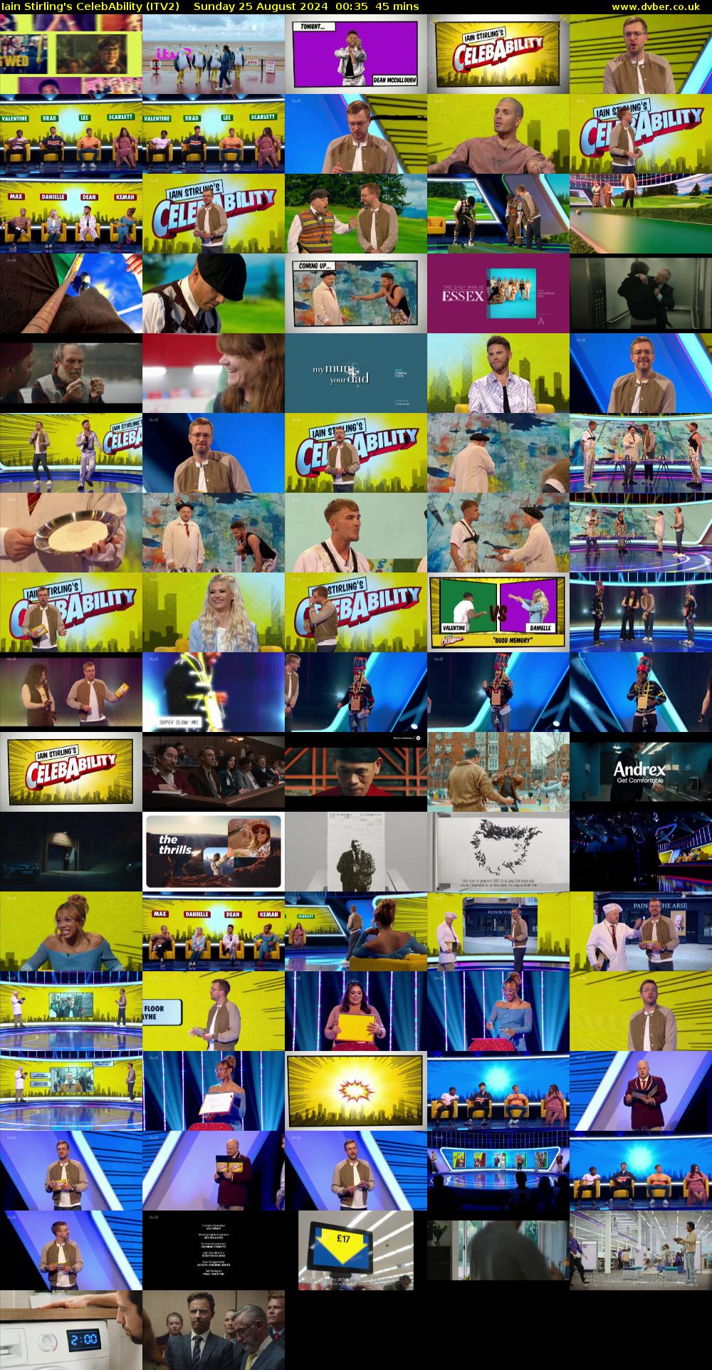 Iain Stirling's CelebAbility (ITV2) Sunday 25 August 2024 00:35 - 01:20