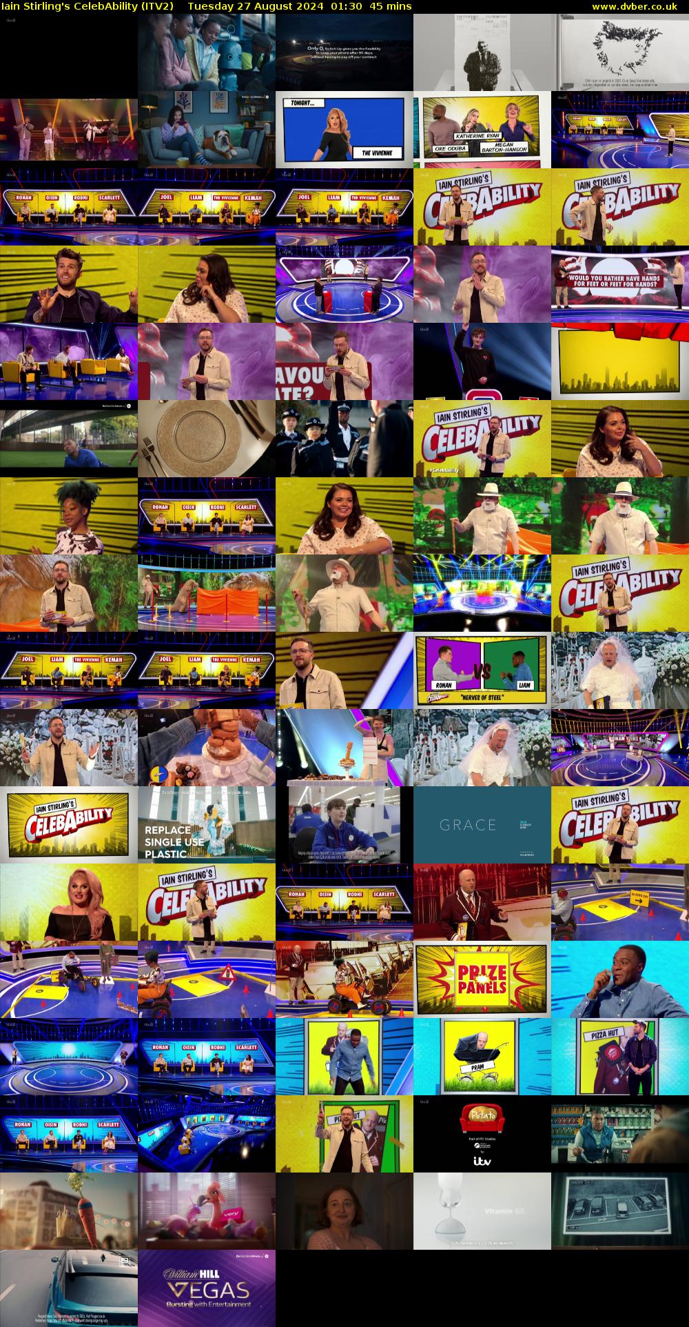 Iain Stirling's CelebAbility (ITV2) Tuesday 27 August 2024 01:30 - 02:15