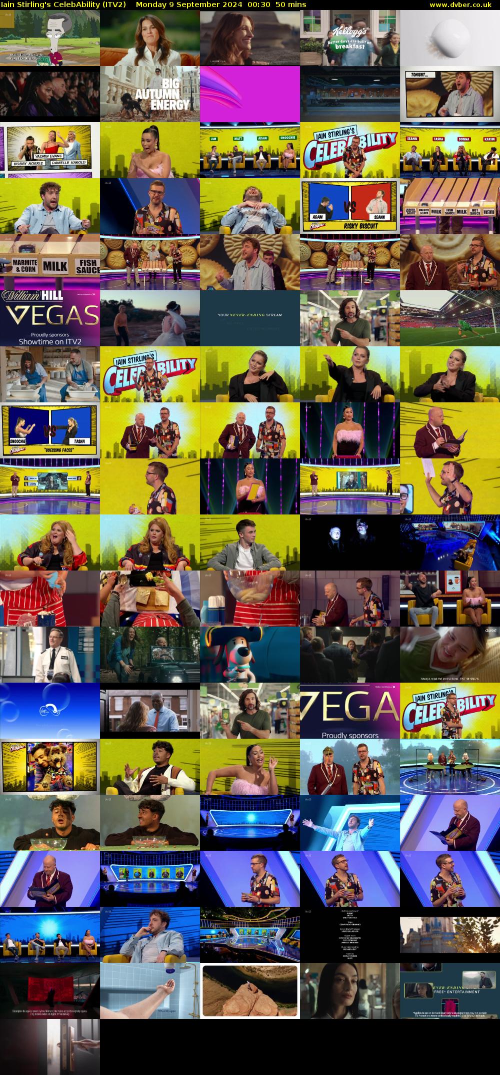 Iain Stirling's CelebAbility (ITV2) Monday 9 September 2024 00:30 - 01:20