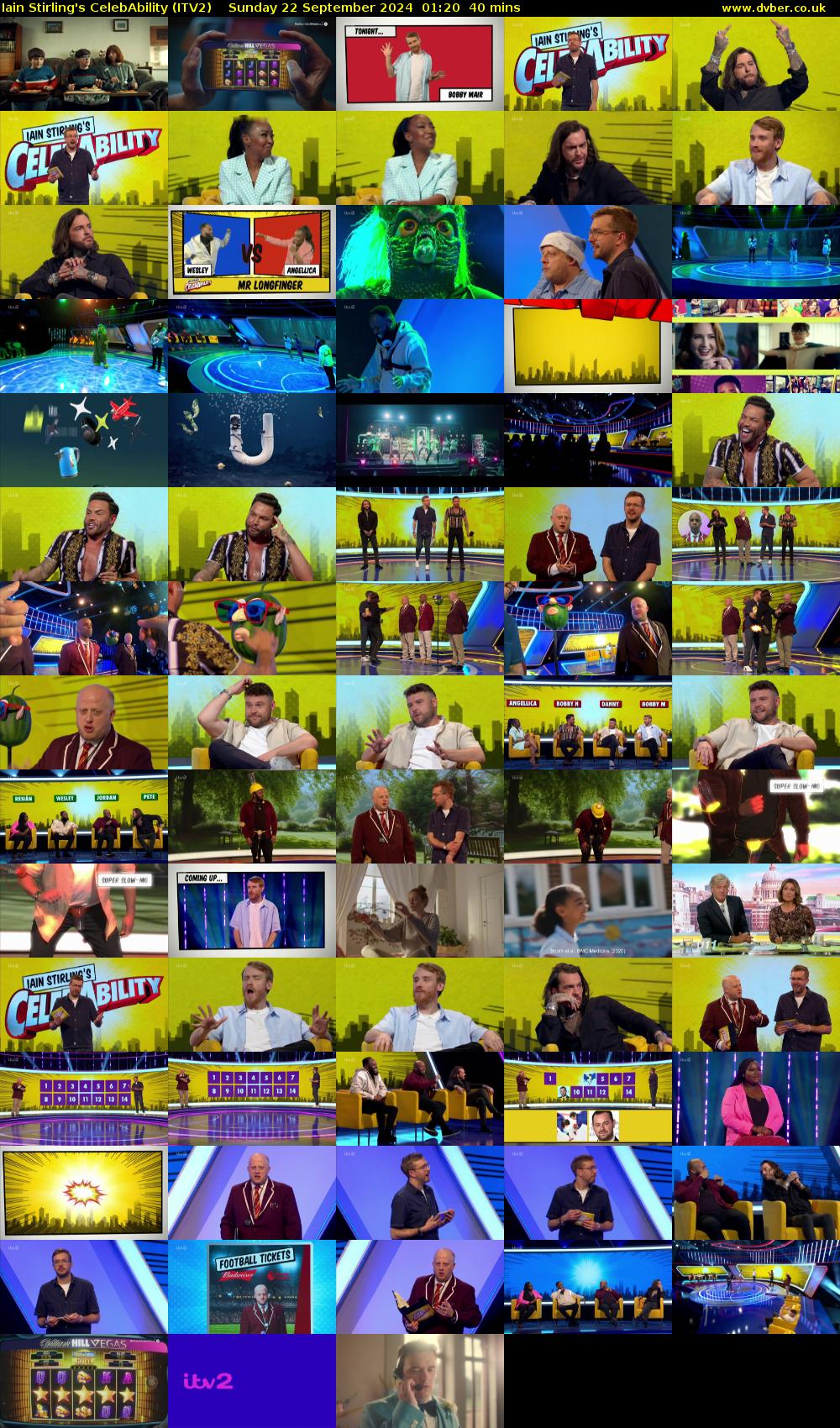 Iain Stirling's CelebAbility (ITV2) Sunday 22 September 2024 01:20 - 02:00