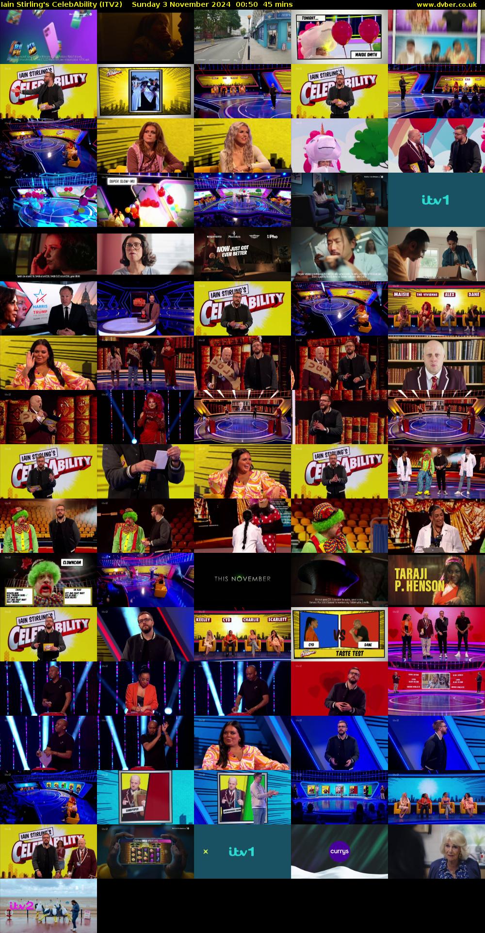 Iain Stirling's CelebAbility (ITV2) Sunday 3 November 2024 00:50 - 01:35