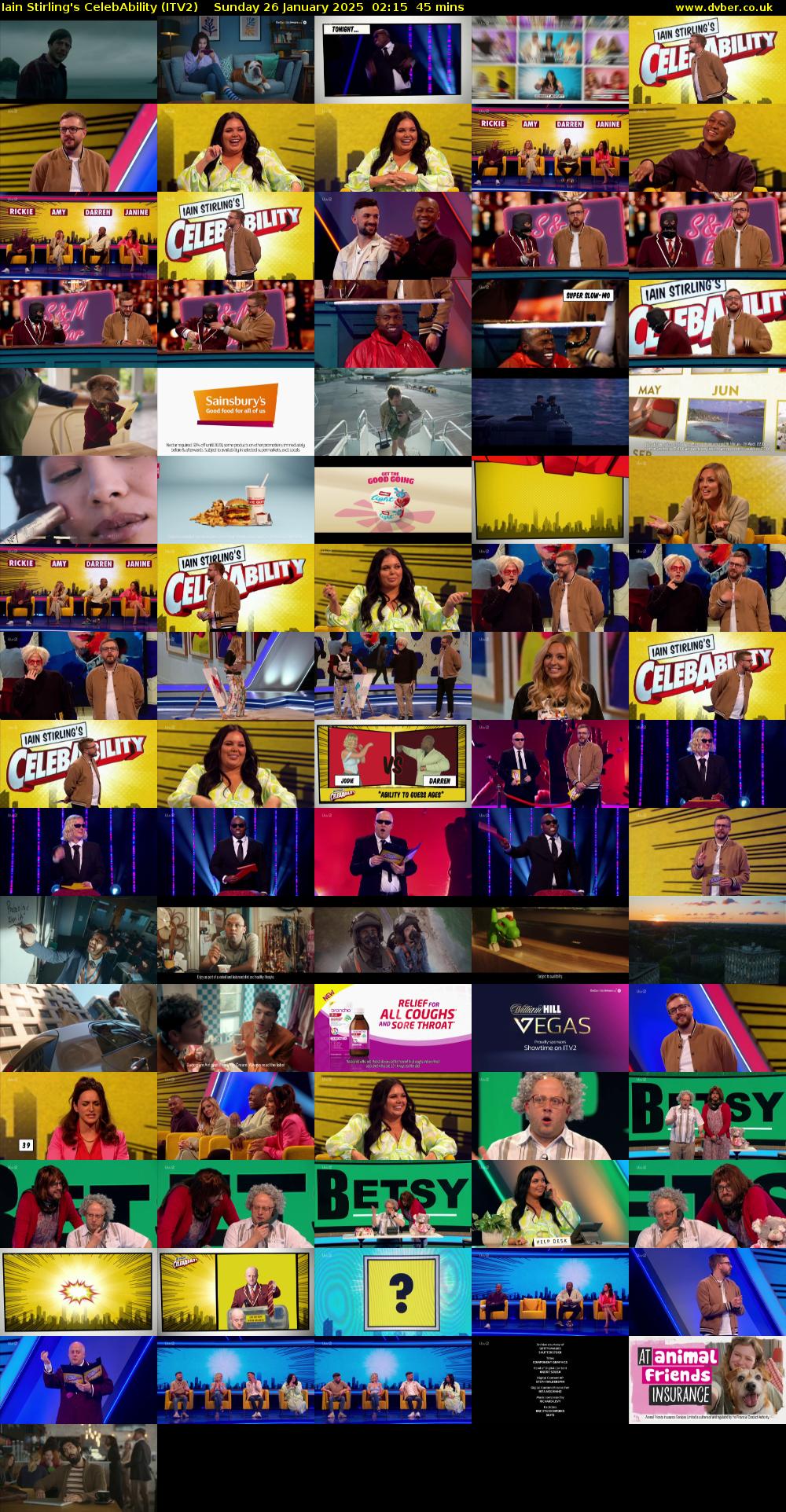 Iain Stirling's CelebAbility (ITV2) Sunday 26 January 2025 02:15 - 03:00