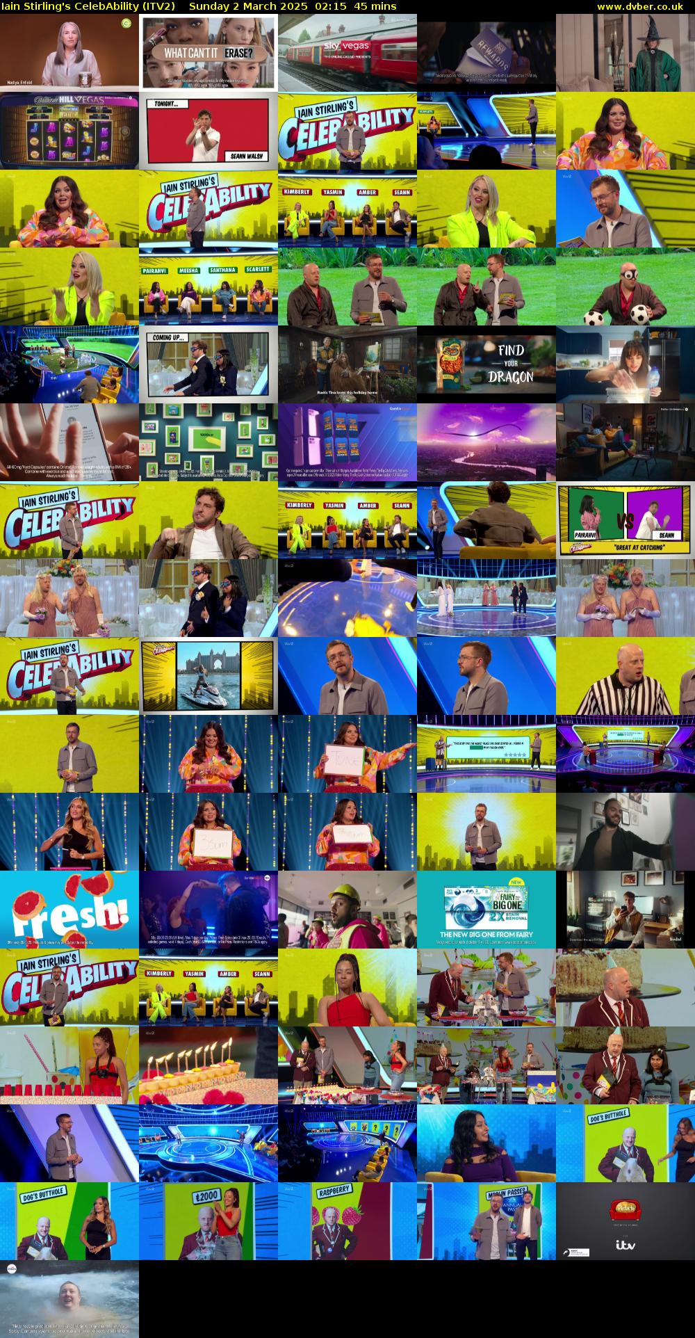 Iain Stirling's CelebAbility (ITV2) Sunday 2 March 2025 02:15 - 03:00