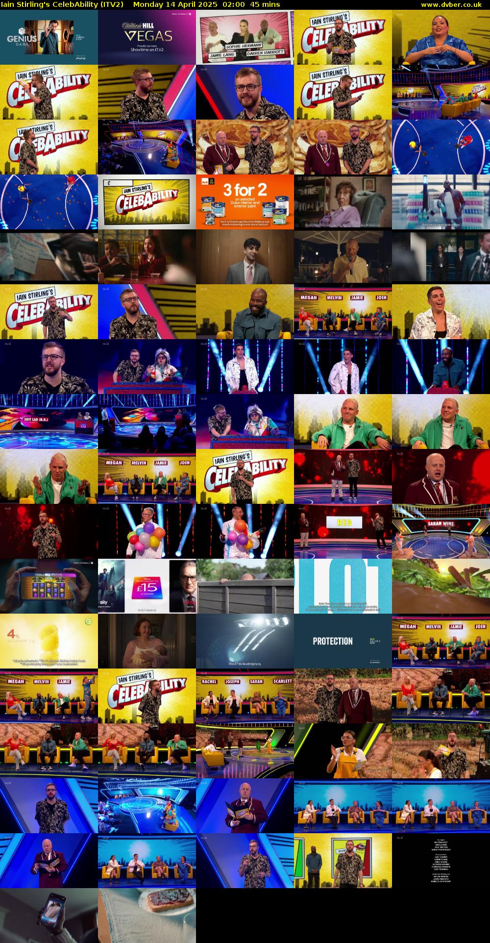 Iain Stirling's CelebAbility (ITV2) Monday 14 April 2025 02:00 - 02:45