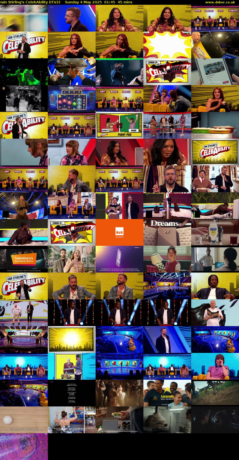 Iain Stirling's CelebAbility (ITV2) Sunday 4 May 2025 01:45 - 02:30
