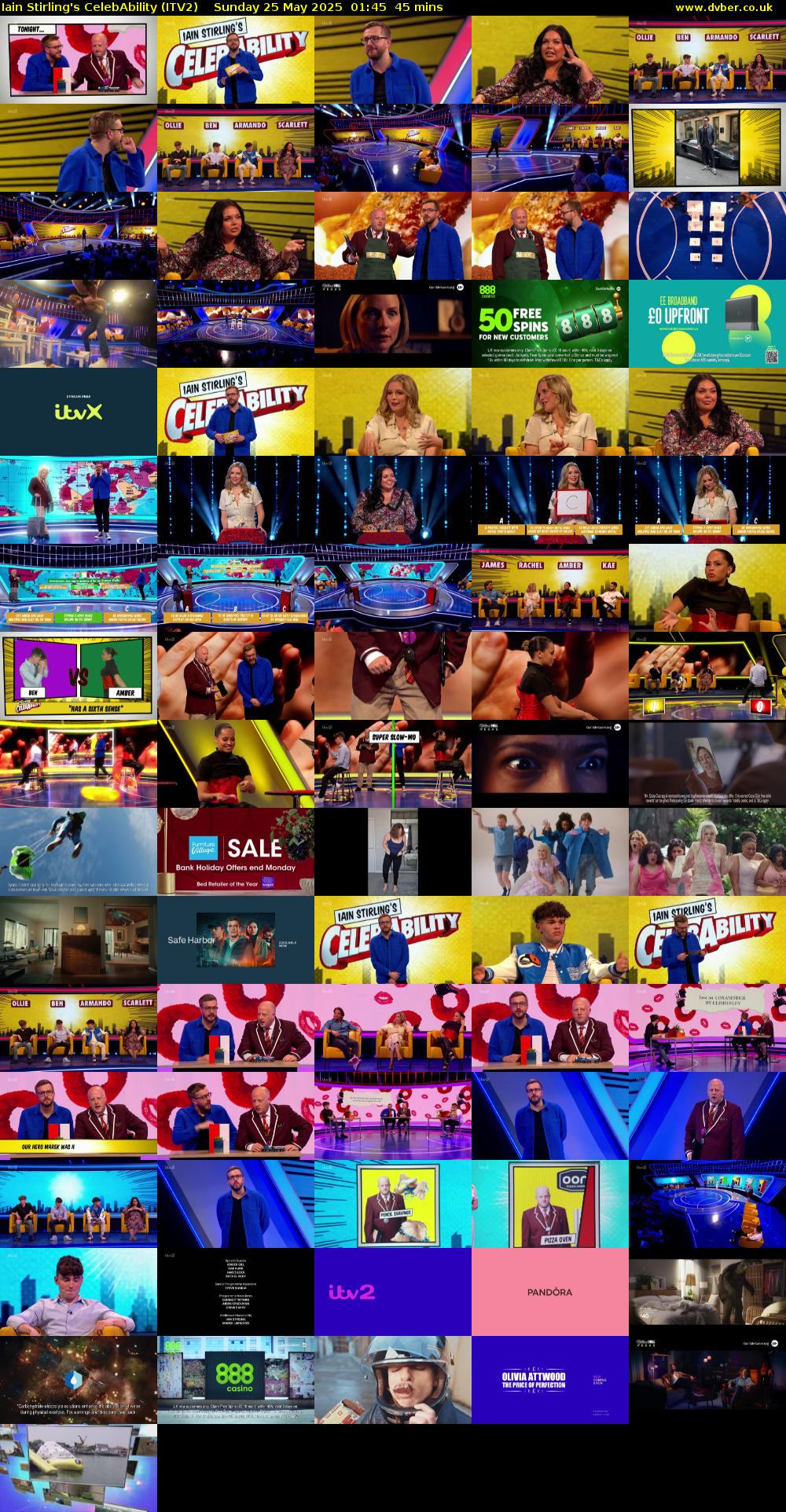 Iain Stirling's CelebAbility (ITV2) Sunday 25 May 2025 01:45 - 02:30