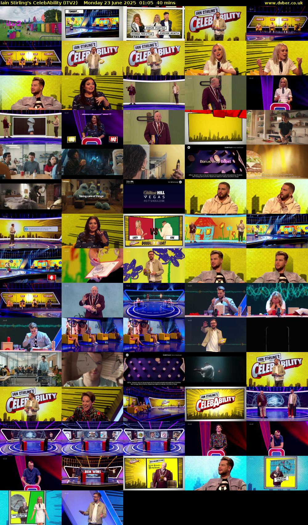 Iain Stirling's CelebAbility (ITV2) Monday 23 June 2025 01:05 - 01:45