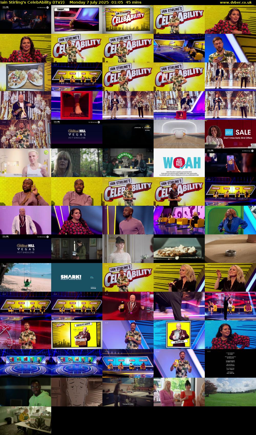 Iain Stirling's CelebAbility (ITV2) Monday 7 July 2025 01:05 - 01:50